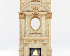 Marble Fireplace 11 3D-Modell