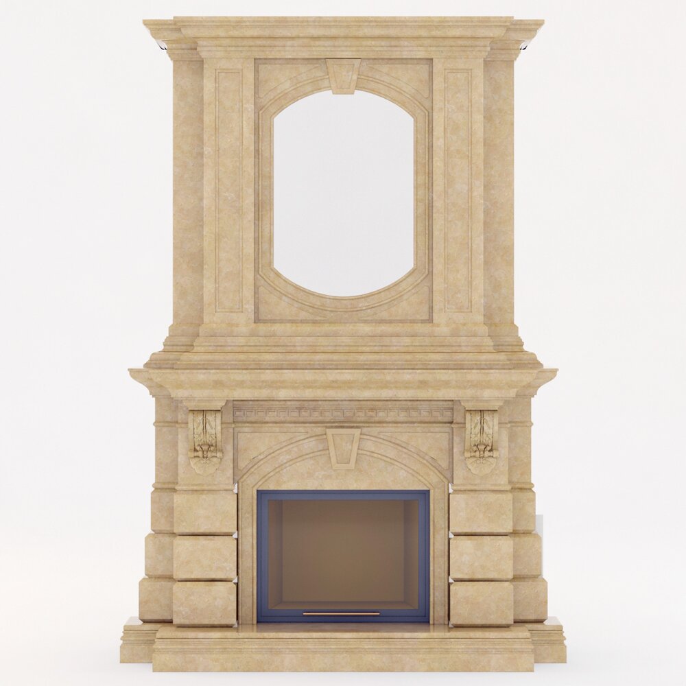 Marble Fireplace 2 3D model