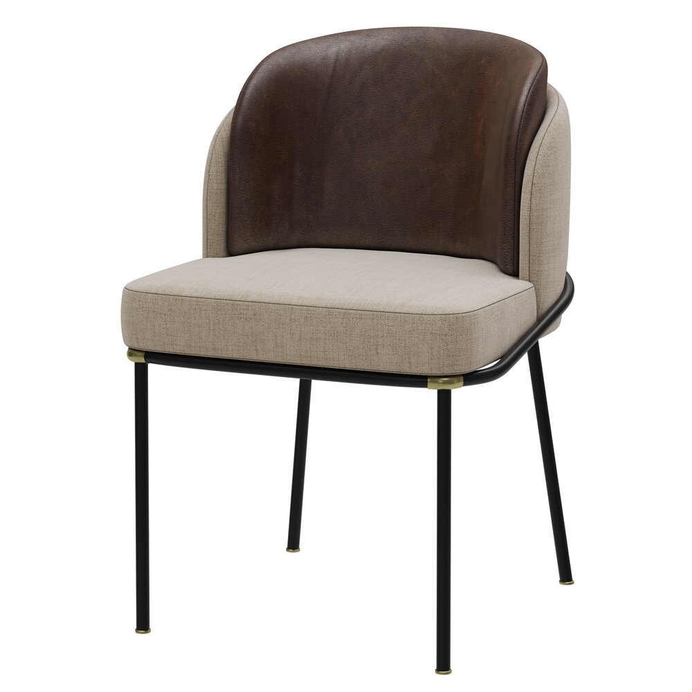 Minotti Fil Noir Dining Chair 3d model