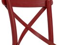 Home Concept Silvie Rouge Chair Modelo 3d