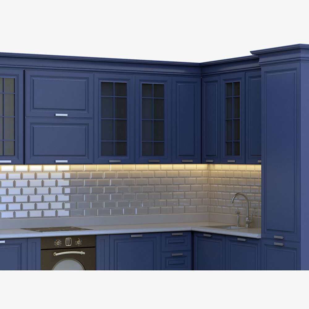 Classical Kitchen Set Modello 3D