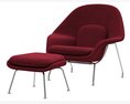 Knoll Saarinen Womb Chair and Ottoman Modelo 3D