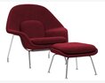 Knoll Saarinen Womb Chair and Ottoman 3D模型