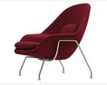Knoll Saarinen Womb Chair and Ottoman 3D модель