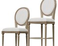 Loft Concept French Provence Striped Chair Modello 3D