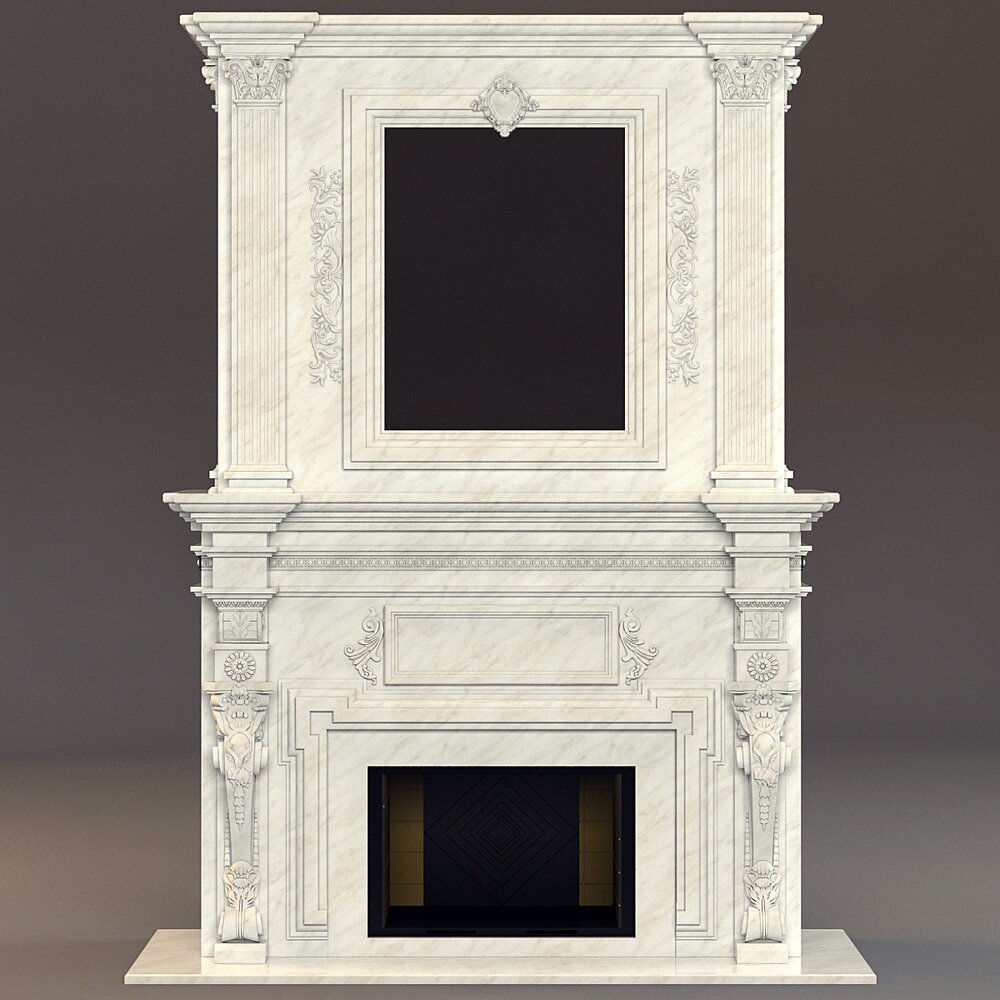 Marble Fireplace Modèle 3D