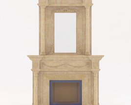 Marble Fireplace 3 3D model