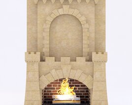 Marble Fireplace 4 Modelo 3D