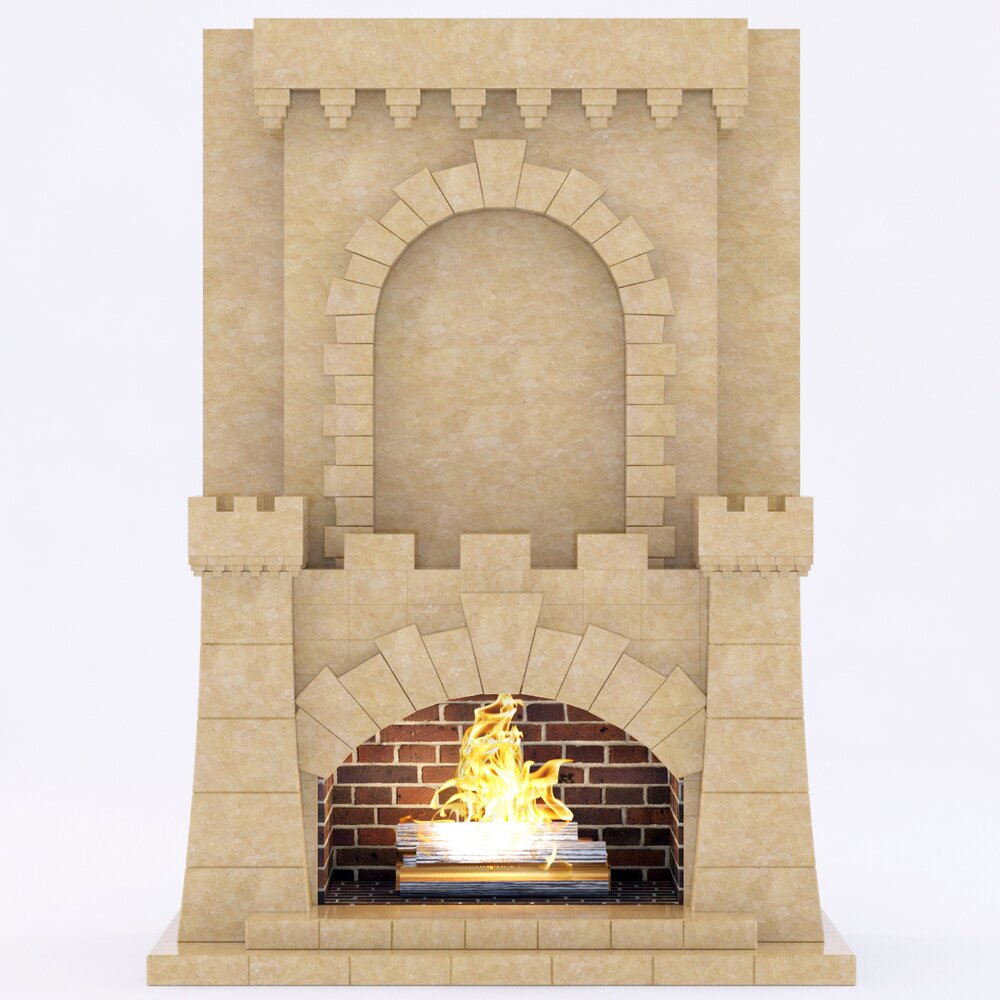 Marble Fireplace 4 Modelo 3d