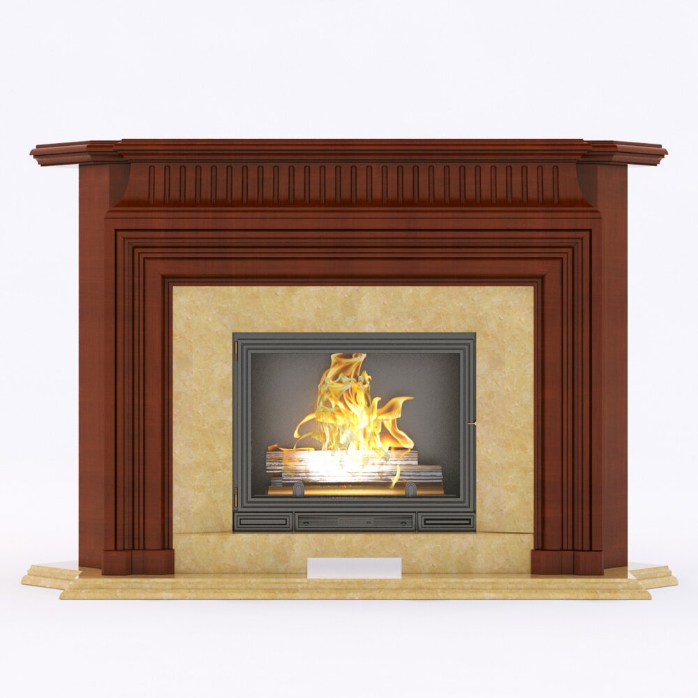 Marble Fireplace 8 3D-Modell