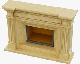 Marble Fireplace 13 3D model