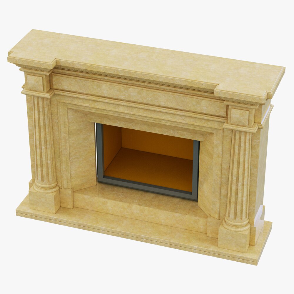 Marble Fireplace 13 Modello 3D