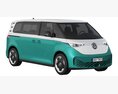 Volkswagen ID Buzz LWB 2023 3D模型 后视图