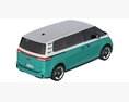 Volkswagen ID Buzz LWB 2023 3D-Modell Draufsicht
