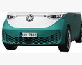Volkswagen ID Buzz LWB 2023 3D 모델  clay render
