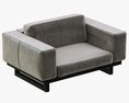 Restoration Hardware Durrell Leather Chair and a Half 3D 모델 