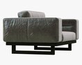 Restoration Hardware Durrell Leather Chair and a Half Modelo 3D