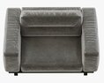 Restoration Hardware Durrell Leather Chair and a Half Modello 3D