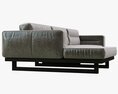 Restoration Hardware Durrell Leather Left-Arm Chaise Sectional 3D модель