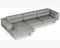 Restoration Hardware Durrell Leather Left-Arm Chaise Sectional 3d model