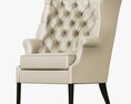 Restoration Hardware 19th English Wing Chair 3D 모델 