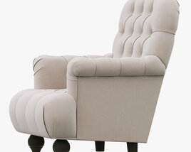 Restoration Hardware 1860 Napoleonic Tufted Upholstered Chair Modelo 3D