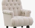 Restoration Hardware 1860 Napoleonic Tufted Upholstered Chair 3Dモデル