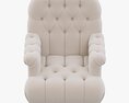 Restoration Hardware 1860 Napoleonic Tufted Upholstered Chair 3Dモデル
