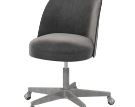 Restoration Hardware Alessa Leather Desk Chair - Pewter Modelo 3d