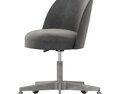 Restoration Hardware Alessa Leather Desk Chair - Pewter 3Dモデル