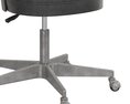 Restoration Hardware Alessa Leather Desk Chair - Pewter 3d model