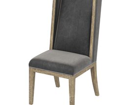 Restoration Hardware Ames Leather Dining Side Chair 3Dモデル