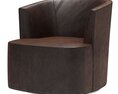 Restoration Hardware Arden Leather Swivel Chair Modelo 3D