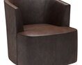 Restoration Hardware Arden Leather Swivel Chair 3d model