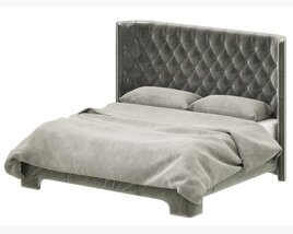 Restoration Hardware Atherton Leather Bed 3D-Modell