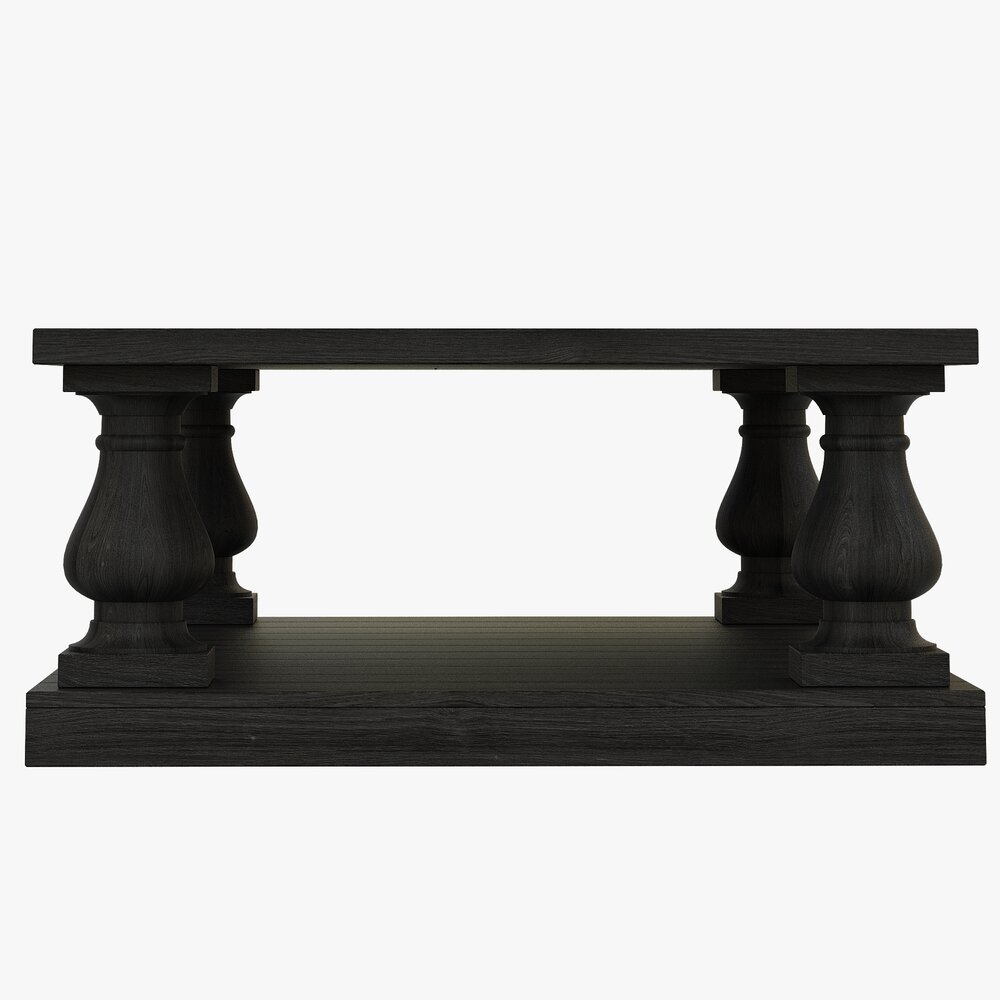 Restoration Hardware Balustrade Salvaged Wood Coffee Table 3D-Modell