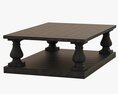 Restoration Hardware Balustrade Salvaged Wood Coffee Table 3D модель
