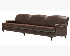 Restoration Hardware Barclay Leather Sofa Modelo 3d
