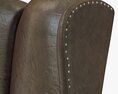 Restoration Hardware Belfort Wingback Leather Armchair 3D 모델 
