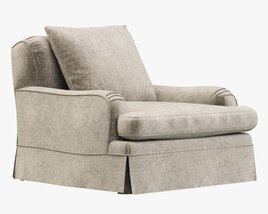 Restoration Hardware Belgian Classic Roll Arm Slipcovered Chair 3Dモデル