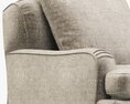 Restoration Hardware Belgian Classic Roll Arm Slipcovered Chair 3D 모델 