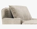 Restoration Hardware Belgian Classic Roll Arm Chaise 3D-Modell