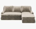Restoration Hardware Belgian Classic Roll Arm Slipcovered Right-Arm Chaise Sectional 3D модель