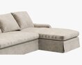 Restoration Hardware Belgian Classic Roll Arm Slipcovered Right-Arm Chaise Sectional Modelo 3D