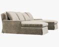 Restoration Hardware Classic Roll Arm U-Chaise Sectional Sofa 3D-Modell