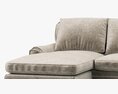 Restoration Hardware Classic Roll Arm U-Chaise Sectional Sofa 3D 모델 