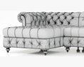 Restoration Hardware Cambridge Leather Sofa Chaise Sectional 3Dモデル