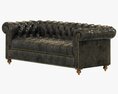 Restoration Hardware Cambridge Leather Sofa 3d model
