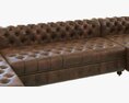 Restoration Hardware Cambridge Leather U-Chaise Sectional 3D-Modell