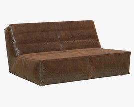 Restoration Hardware Chelsea Leather Chair And Half 3D model